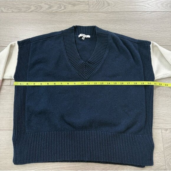 Madewell Colorblock Charleston V Neck Pullover Sweater - Picture 10 of 11